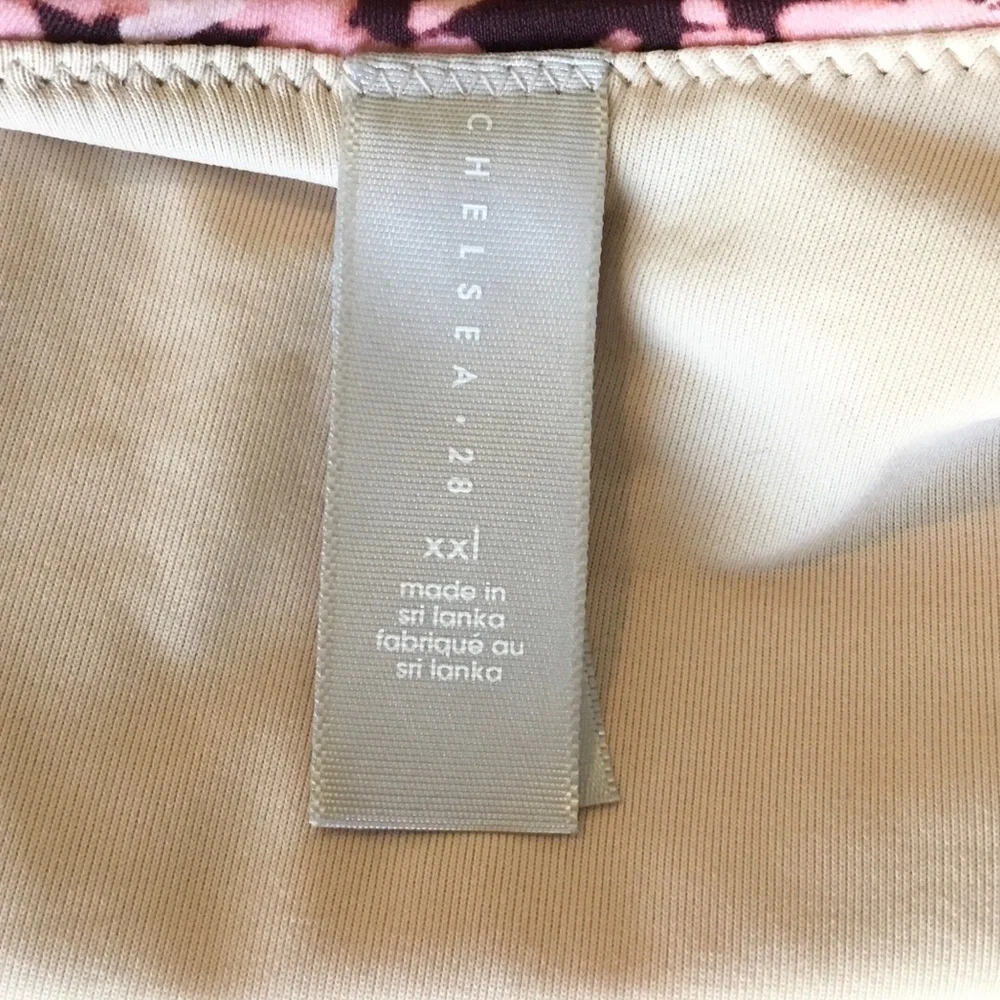 NWOT Chelsea 28 High Neck Scalloped One-Piece Swimsuit - XXL